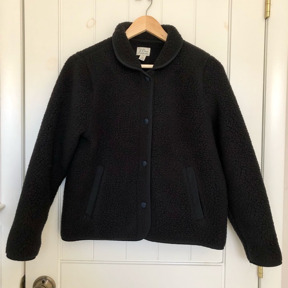 NEW J Crew Women’s “Vintage Fleece” Snap-Up Jacket